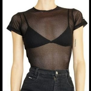 Calvin Klein fishnet tee